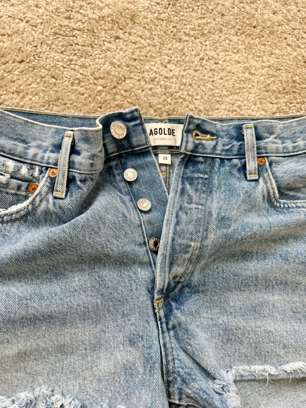 AGOLDE Parker Vintage Cut Off Shorts - Picture 5 of 14